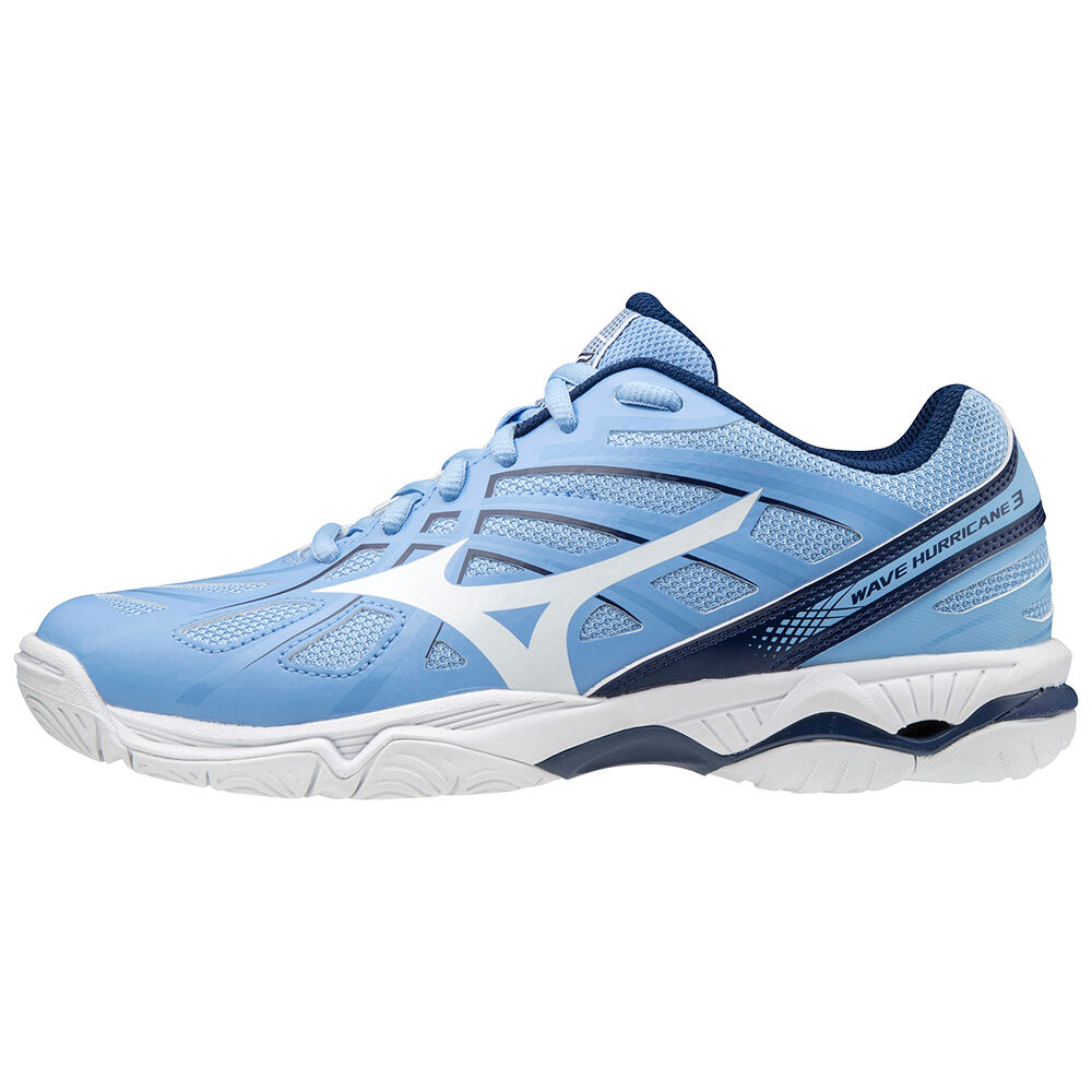 Womens Mizuno Wave Hurricane 3 Volleyball Shoes Blue/white Philippines (GKSVHI680)